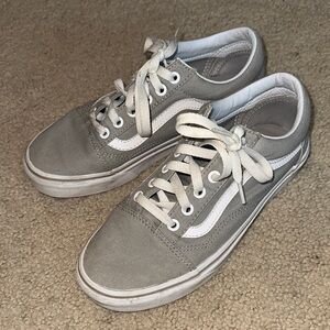 Vans Gray and White Women's Sneakers